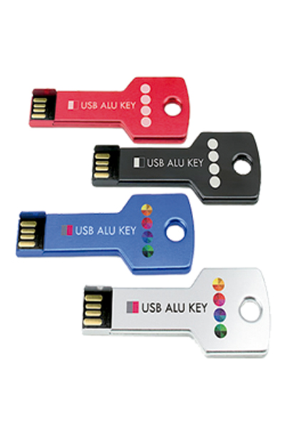 Original diseÃ±o en forma de llave para una USB fabricada en aluminio con chip resistente a rayadas, polvo y agua por lo que no necesita una tapa protectora. Admite grabaciÃ³n a todo color y a lÃ¡ser en una o en ambas caras. Admite tambiÃ©n posibilidad de personalizaciÃ³n individual asÃ­ como grabaciÃ³n de datos eliminables, no eliminables o protegidos con DeoCrypt.<br><br>Memoria disponible desde 2 GB a 64 GB.<br><br>Cantidad mÃ­nima: 50 uds.<br><br>Plazo de entrega: 8-10 dÃ­as aproximadamente desde confirmaciÃ³n del pedido y del diseÃ±o por parte del cliente.