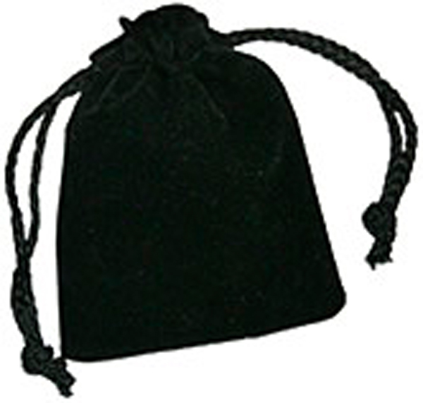 Elegante bolsa negra de antelina. Complemento adicional para las memorias. Consultar segun modelo.